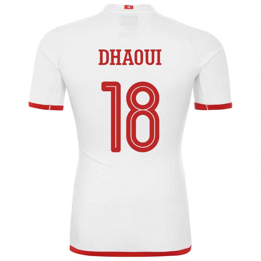 Kinderen Tunesisch Mouhamed Dhaoui #18 Wit Uitshirt Uittenue 22-24 T-shirt