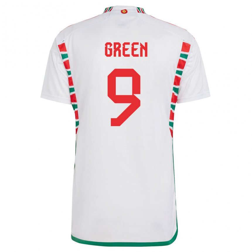 Kinderen Welsh Kayleigh Green #9 Wit Uitshirt Uittenue 22-24 T-shirt