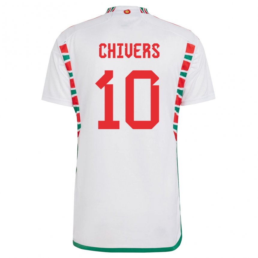 Kinderen Welsh Chloe Chivers #10 Wit Uitshirt Uittenue 22-24 T-shirt