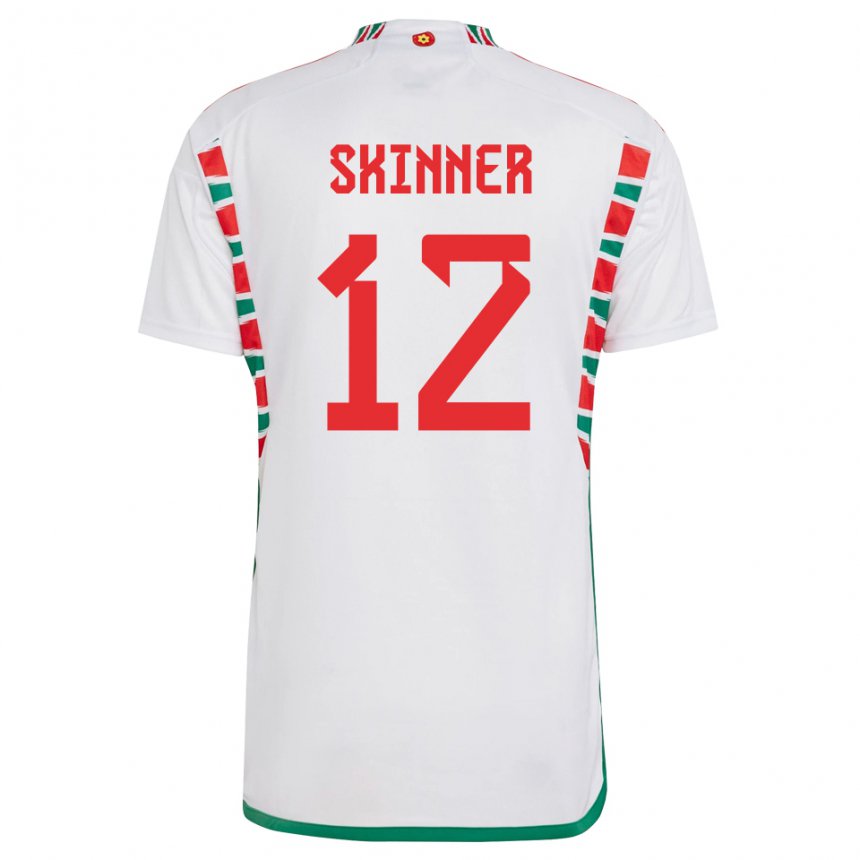 Kinderen Welsh Claire Skinner #12 Wit Uitshirt Uittenue 22-24 T-shirt