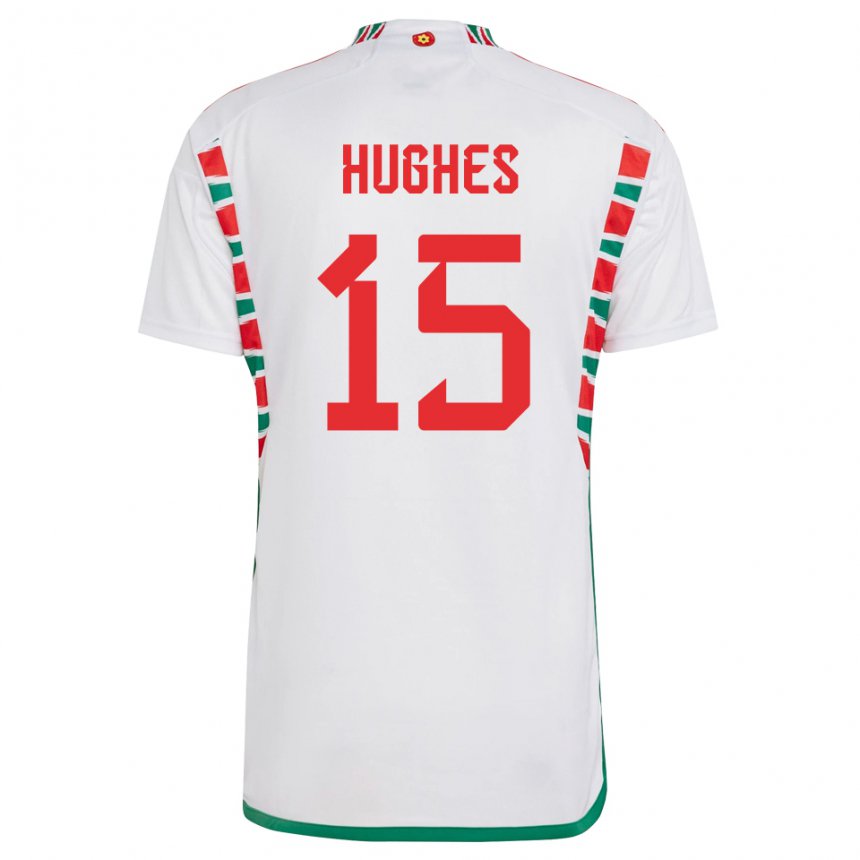 Kinderen Welsh Elise Hughes #15 Wit Uitshirt Uittenue 22-24 T-shirt