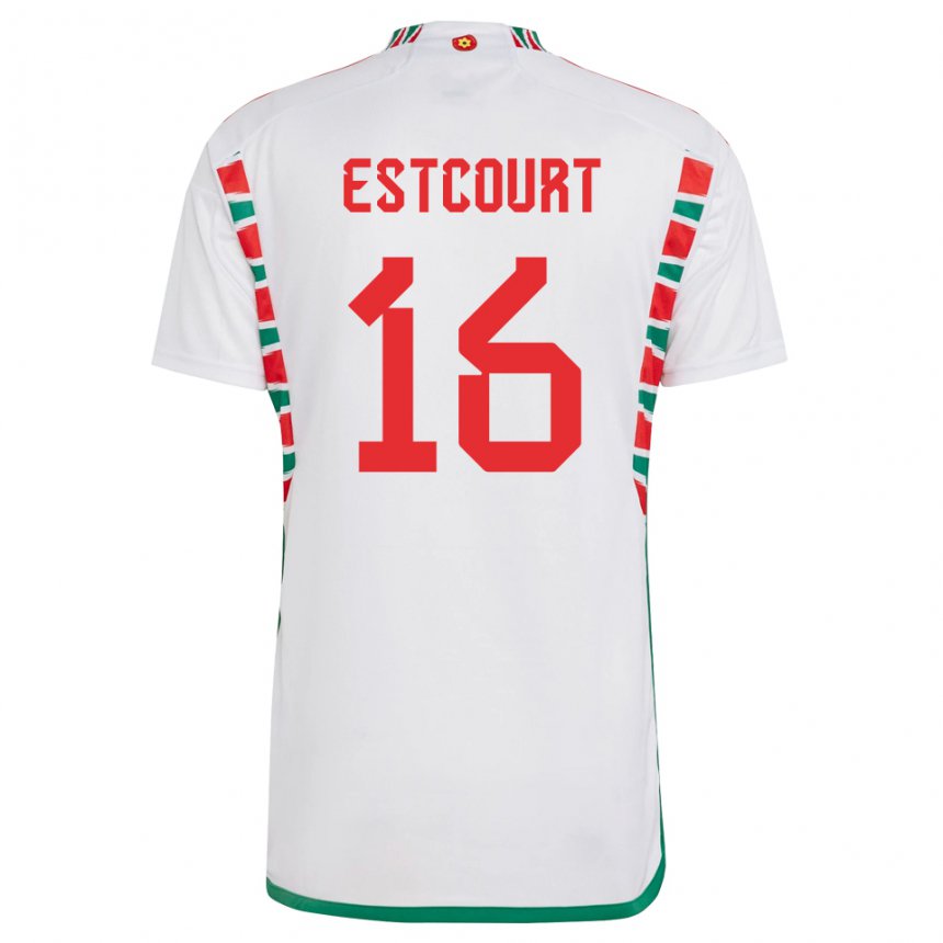 Kinderen Welsh Charlotte Estcourt #16 Wit Uitshirt Uittenue 22-24 T-shirt