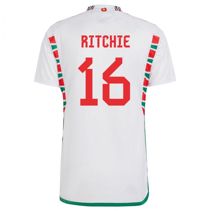 Kinderen Welsh Amelia Ritchie #16 Wit Uitshirt Uittenue 22-24 T-shirt