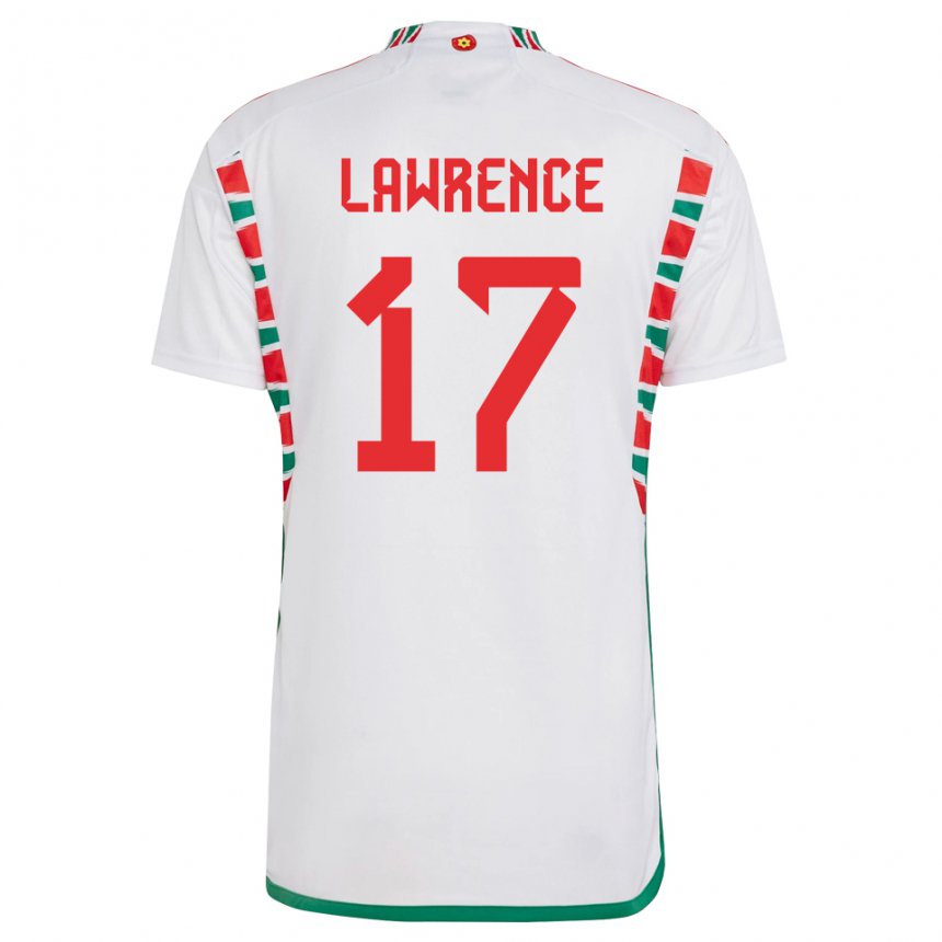 Kinderen Welsh Nadia Lawrence #17 Wit Uitshirt Uittenue 22-24 T-shirt