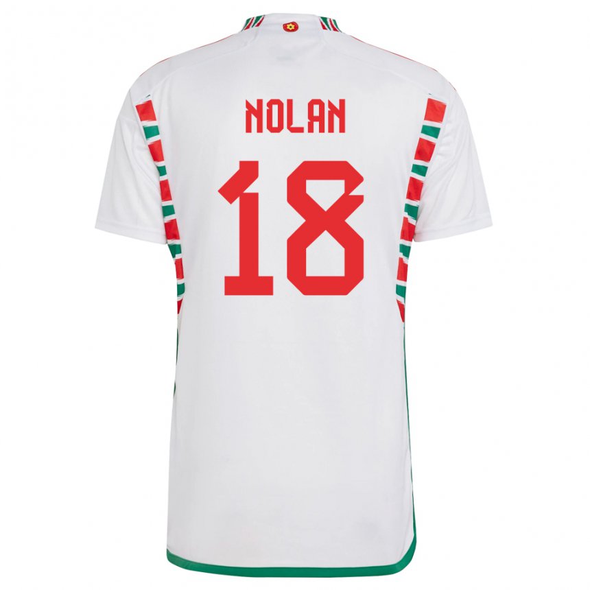 Kinderen Welsh Kylie Nolan #18 Wit Uitshirt Uittenue 22-24 T-shirt