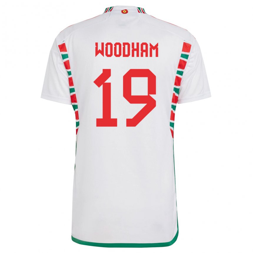 Kinderen Welsh Lily Woodham #19 Wit Uitshirt Uittenue 22-24 T-shirt