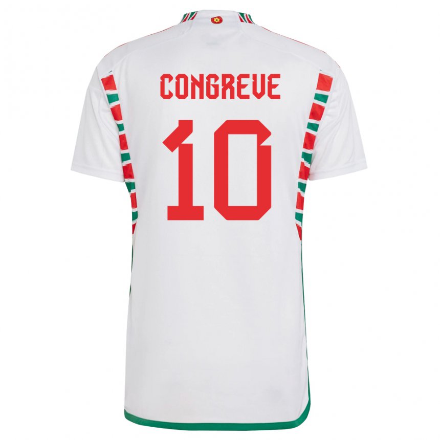 Kinderen Welsh Cameron Congreve #10 Wit Uitshirt Uittenue 22-24 T-shirt