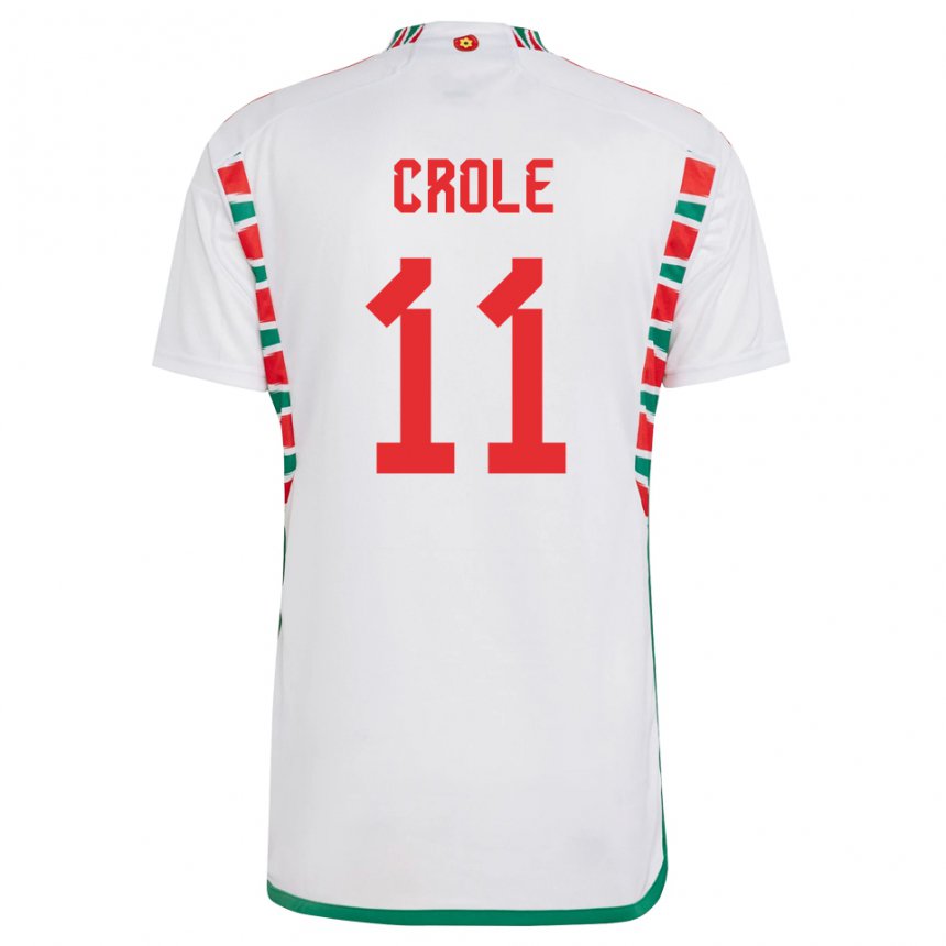 Kinderen Welsh James Crole #11 Wit Uitshirt Uittenue 22-24 T-shirt