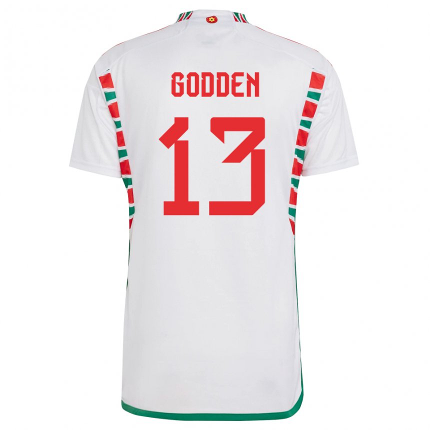 Kinderen Welsh Scott Godden #13 Wit Uitshirt Uittenue 22-24 T-shirt