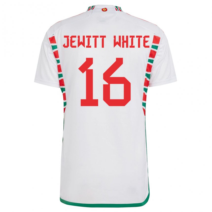 Kinderen Welsh Harry Jewitt White #16 Wit Uitshirt Uittenue 22-24 T-shirt