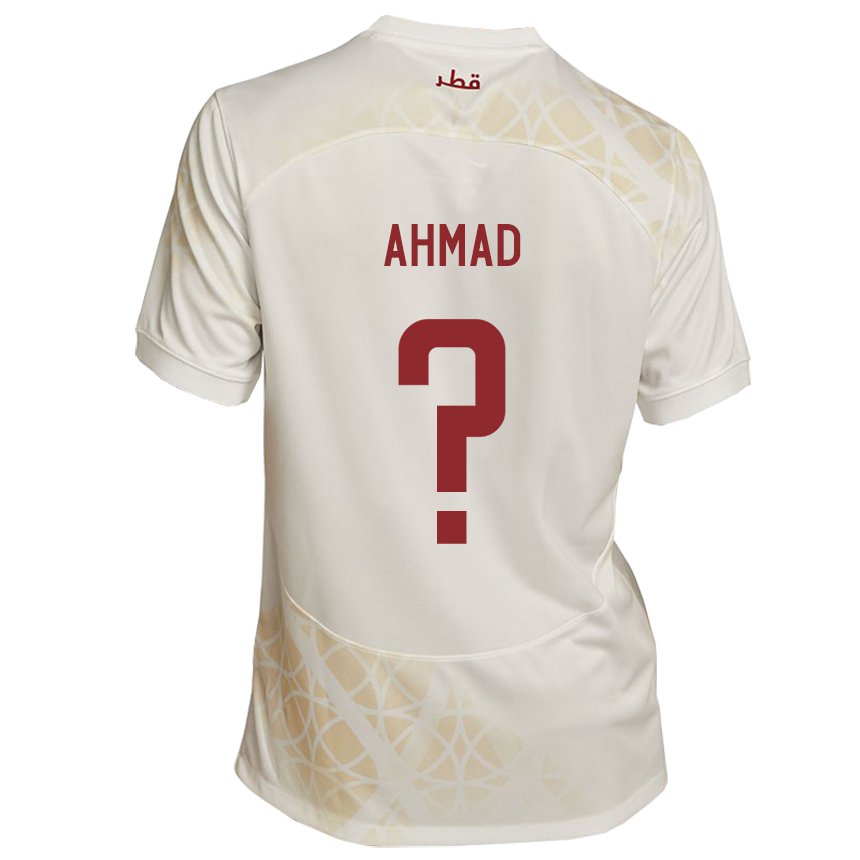 Kinderen Qatarees Homam Ahmad #0 Goud Beige Uitshirt Uittenue 22-24 T-shirt