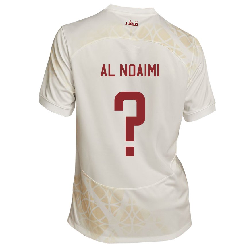 Kinderen Qatarees Mohammad Al Noaimi #0 Goud Beige Uitshirt Uittenue 22-24 T-shirt