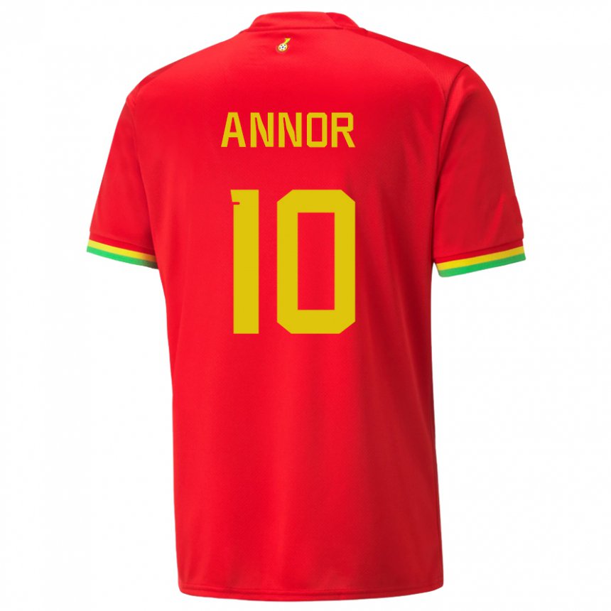 Kinderen Ghanees Emmanuel Annor #10 Rood Uitshirt Uittenue 22-24 T-shirt