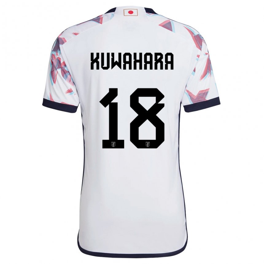 Kinderen Japans Rikuto Kuwahara #18 Wit Uitshirt Uittenue 22-24 T-shirt