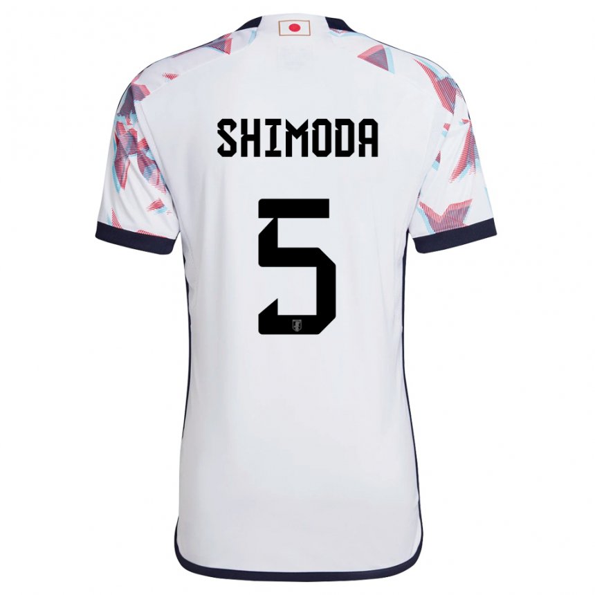 Kinderen Japans Yoshihiro Shimoda #5 Wit Uitshirt Uittenue 22-24 T-shirt