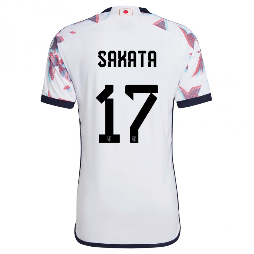 Kinderen Japans Reiya Sakata #17 Wit Uitshirt Uittenue 22-24 T-shirt