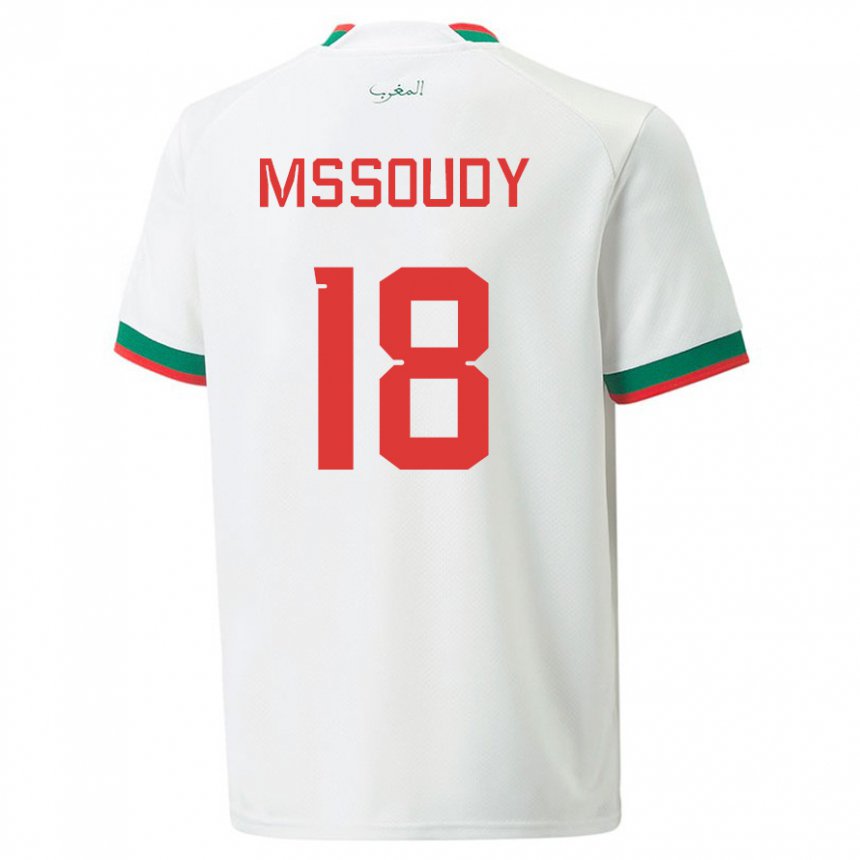 Kinderen Marokkaans Sanaa Mssoudy #18 Wit Uitshirt Uittenue 22-24 T-shirt