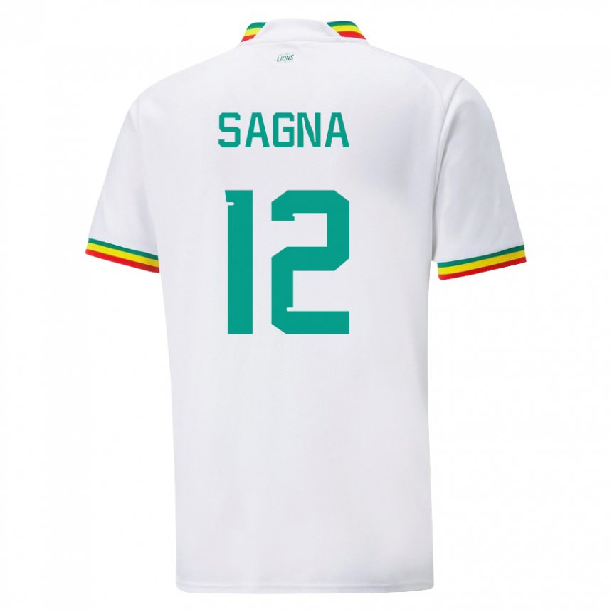 Heren Senegalees Safietou Sagna #12 Wit Thuisshirt Thuistenue 22-24 T-shirt