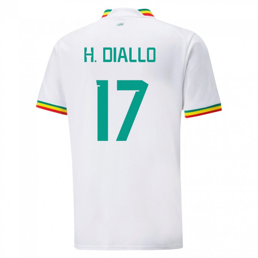 Heren Senegalees Hapsatou Malado Diallo #17 Wit Thuisshirt Thuistenue 22-24 T-shirt