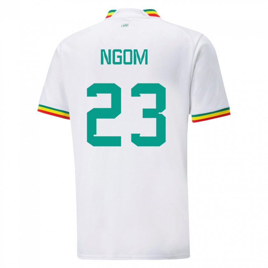 Heren Senegalees Astou Ngom #23 Wit Thuisshirt Thuistenue 22-24 T-shirt