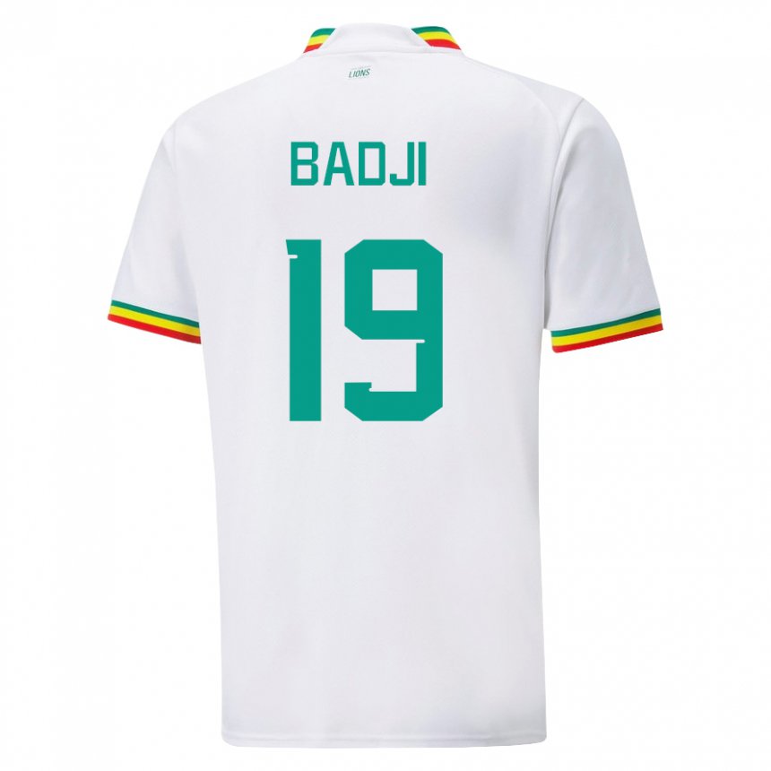 Heren Senegalees Youssouph Badji #19 Wit Thuisshirt Thuistenue 22-24 T-shirt