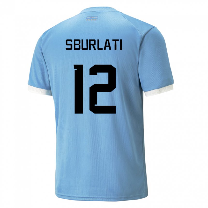 Heren Uruguayaans Vanina Sburlati #12 Blauw Thuisshirt Thuistenue 22-24 T-shirt