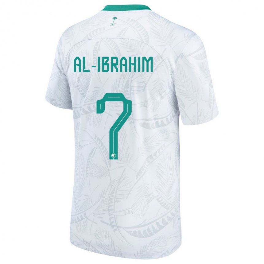 Heren Saoedi-arabisch Noura Al Ibrahim #7 Wit Thuisshirt Thuistenue 22-24 T-shirt