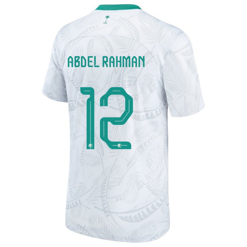 Heren Saoedi-arabisch Mona Abdel Rahman #12 Wit Thuisshirt Thuistenue 22-24 T-shirt