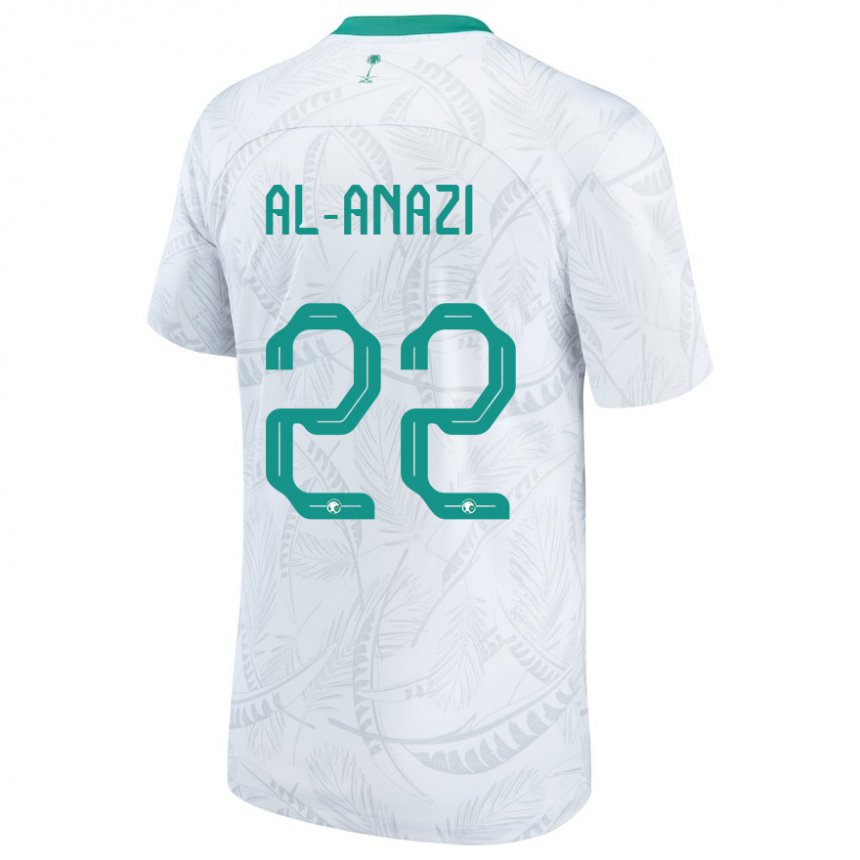 Heren Saoedi-arabisch Lama Al Anazi #22 Wit Thuisshirt Thuistenue 22-24 T-shirt