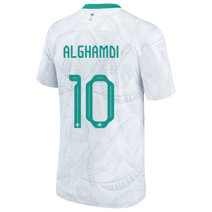 Heren Saoedi-arabisch Ahmad Alghamdi #10 Wit Thuisshirt Thuistenue 22-24 T-shirt