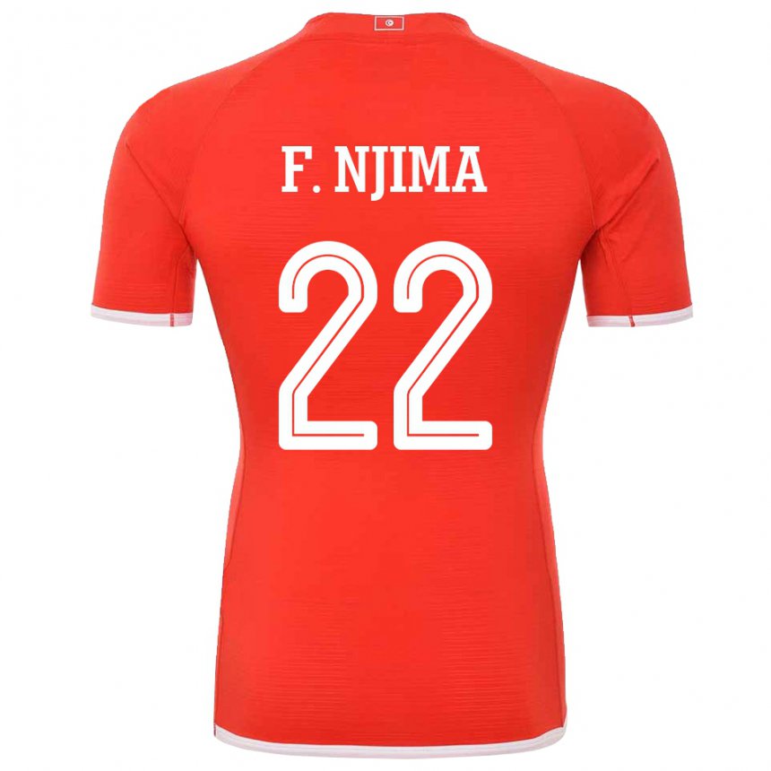 Heren Tunesisch Firas Ben Njima #22 Rood Thuisshirt Thuistenue 22-24 T-shirt