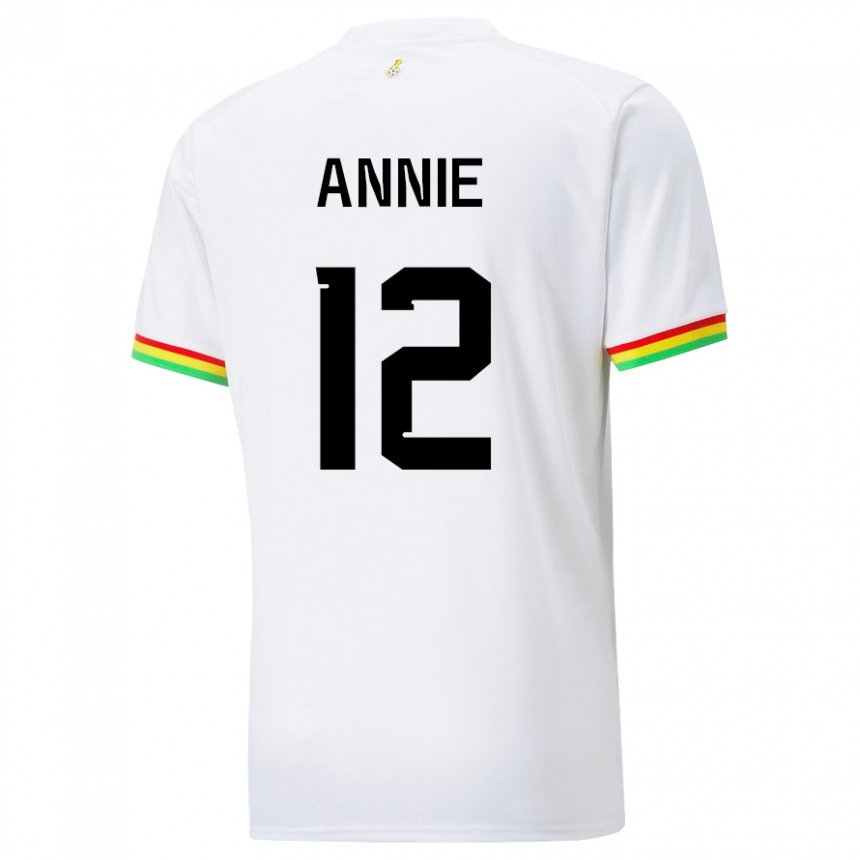 Heren Ghanees Henrietta Annie #12 Wit Thuisshirt Thuistenue 22-24 T-shirt