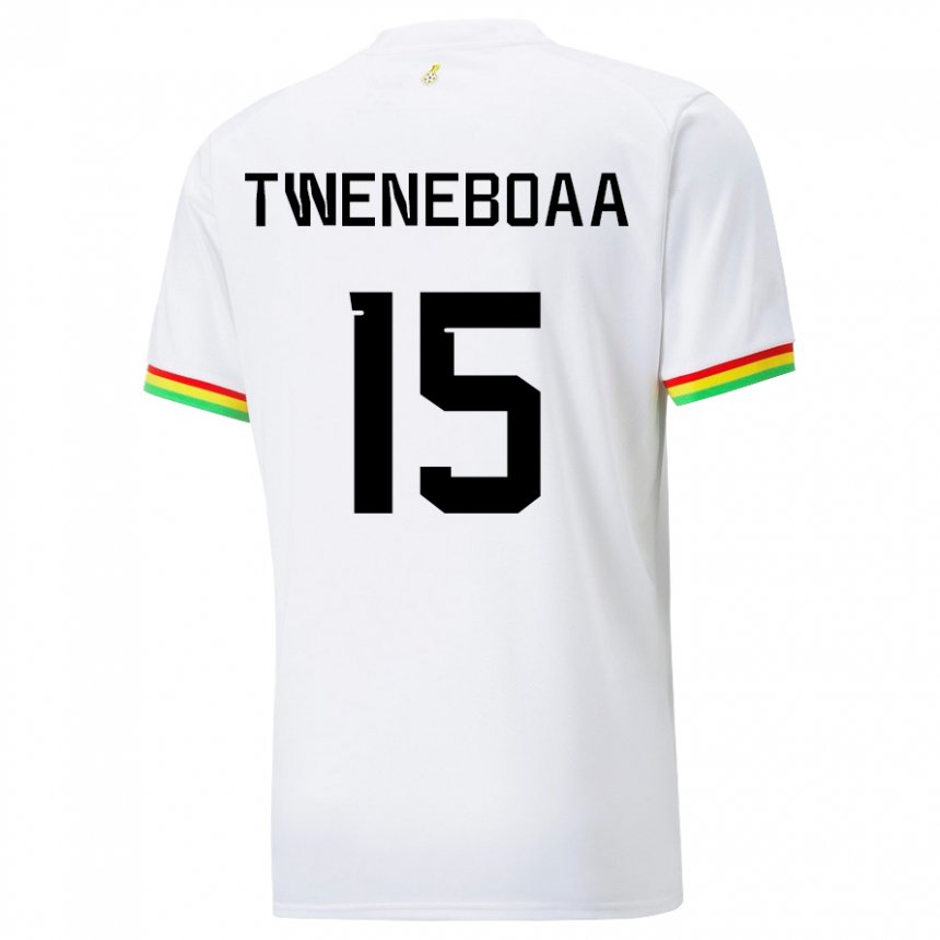 Heren Ghanees Justice Tweneboaa #15 Wit Thuisshirt Thuistenue 22-24 T-shirt