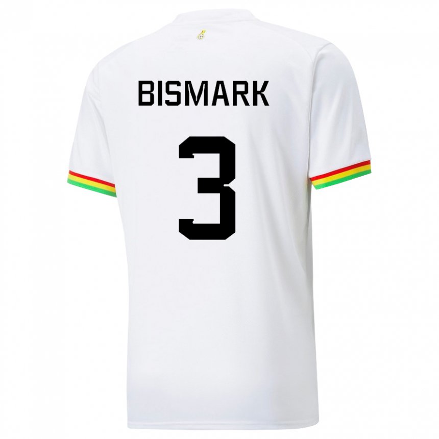 Heren Ghanees Anim Bismark #3 Wit Thuisshirt Thuistenue 22-24 T-shirt