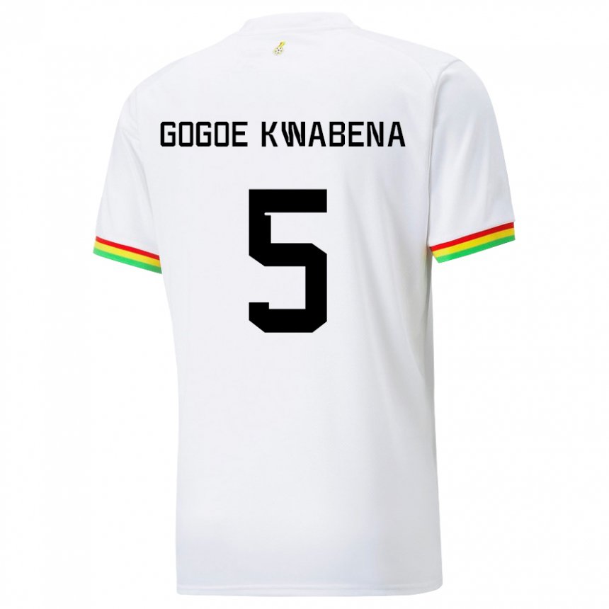 Heren Ghanees Boahen Gogoe Kwabena #5 Wit Thuisshirt Thuistenue 22-24 T-shirt