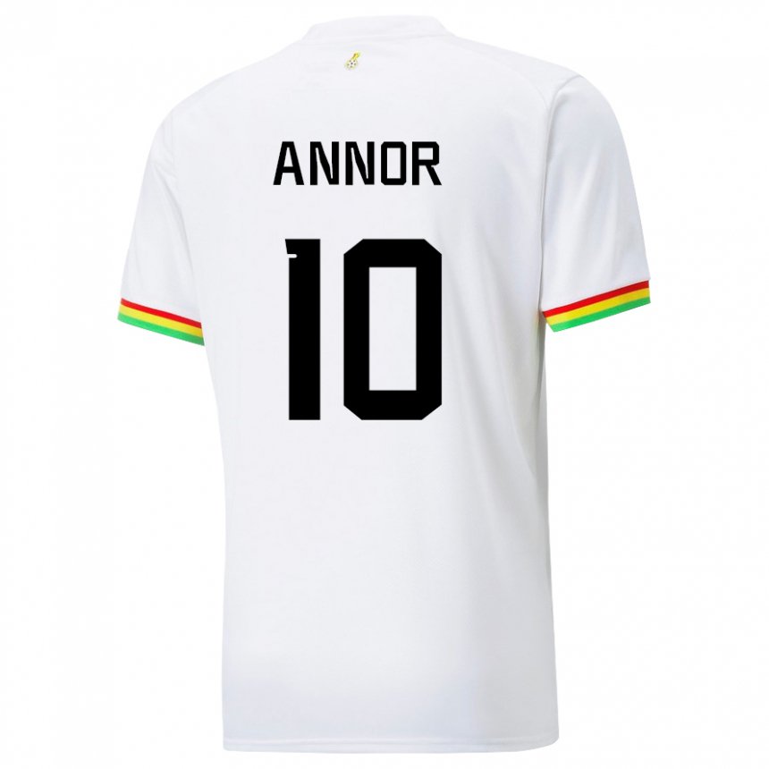 Heren Ghanees Emmanuel Annor #10 Wit Thuisshirt Thuistenue 22-24 T-shirt