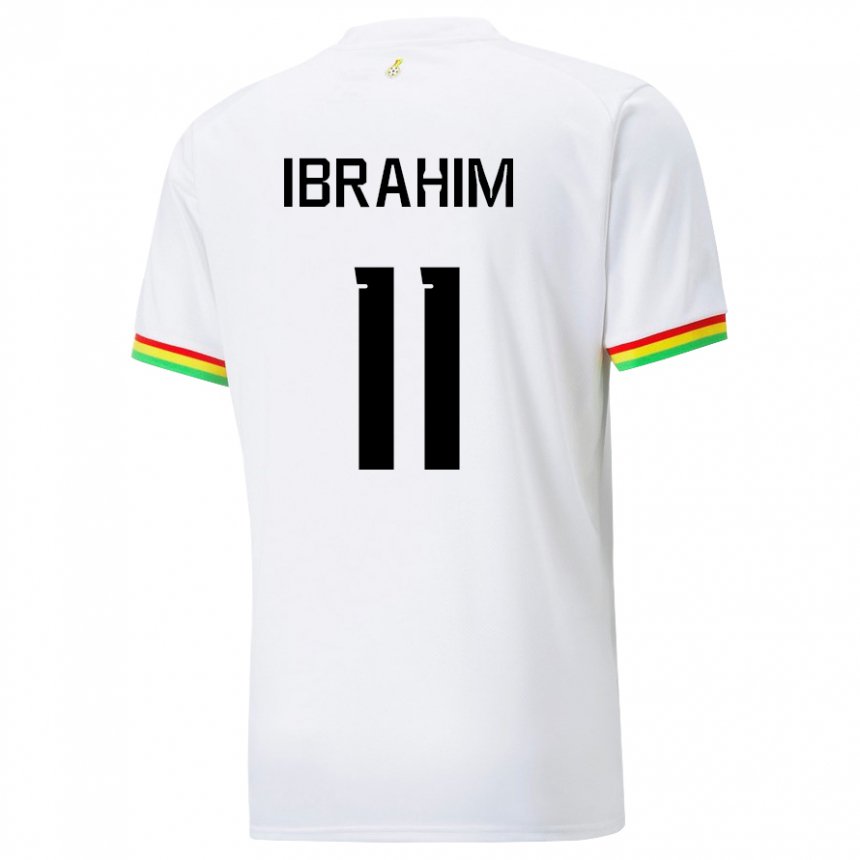 Heren Ghanees Zubairu Ibrahim #11 Wit Thuisshirt Thuistenue 22-24 T-shirt