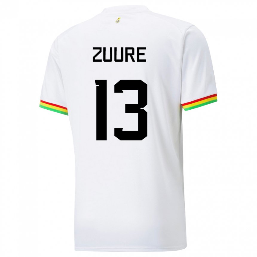 Heren Ghanees Moses Salifu Bawa Zuure #13 Wit Thuisshirt Thuistenue 22-24 T-shirt