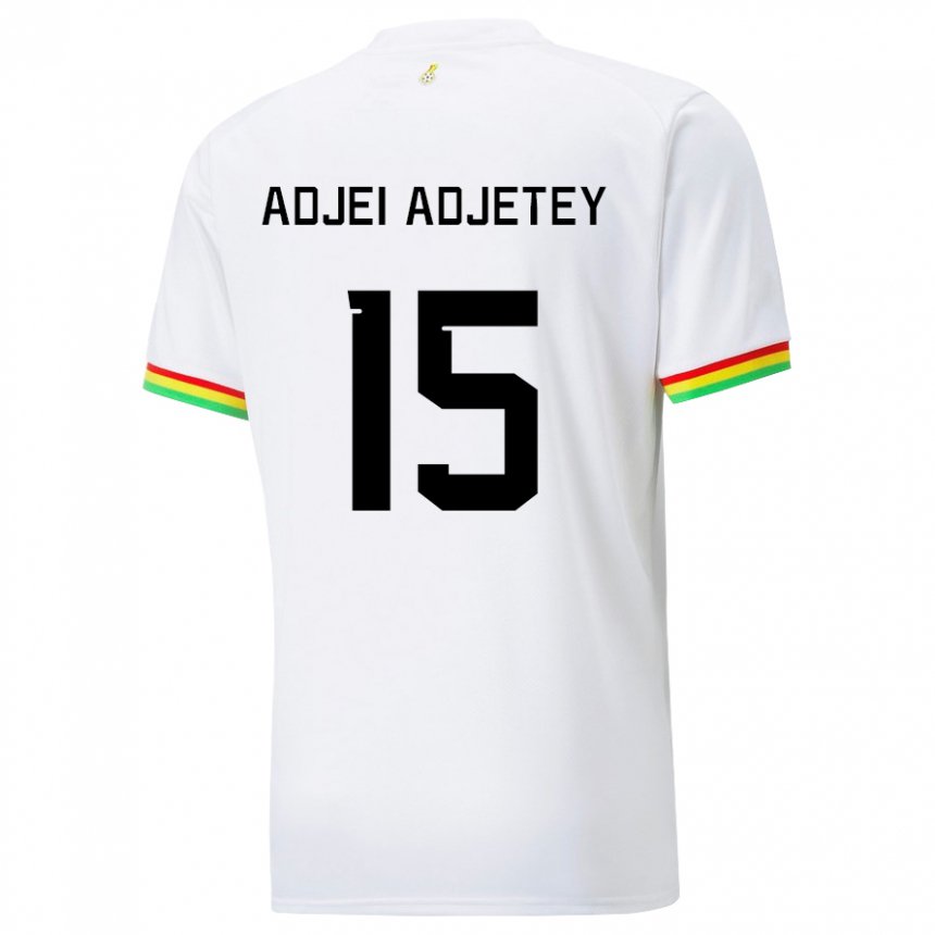 Heren Ghanees Jonas Adjei Adjetey #15 Wit Thuisshirt Thuistenue 22-24 T-shirt