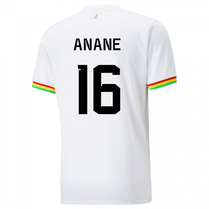 Heren Ghanees Vincent Anane #16 Wit Thuisshirt Thuistenue 22-24 T-shirt