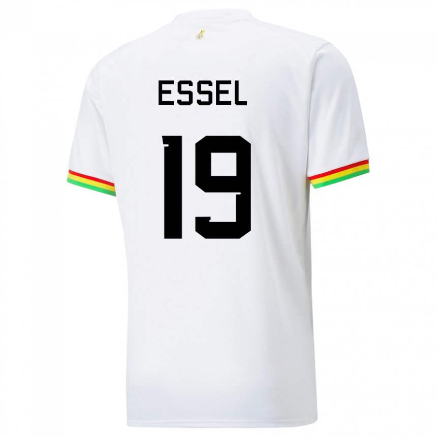 Heren Ghanees Aaron Essel #19 Wit Thuisshirt Thuistenue 22-24 T-shirt