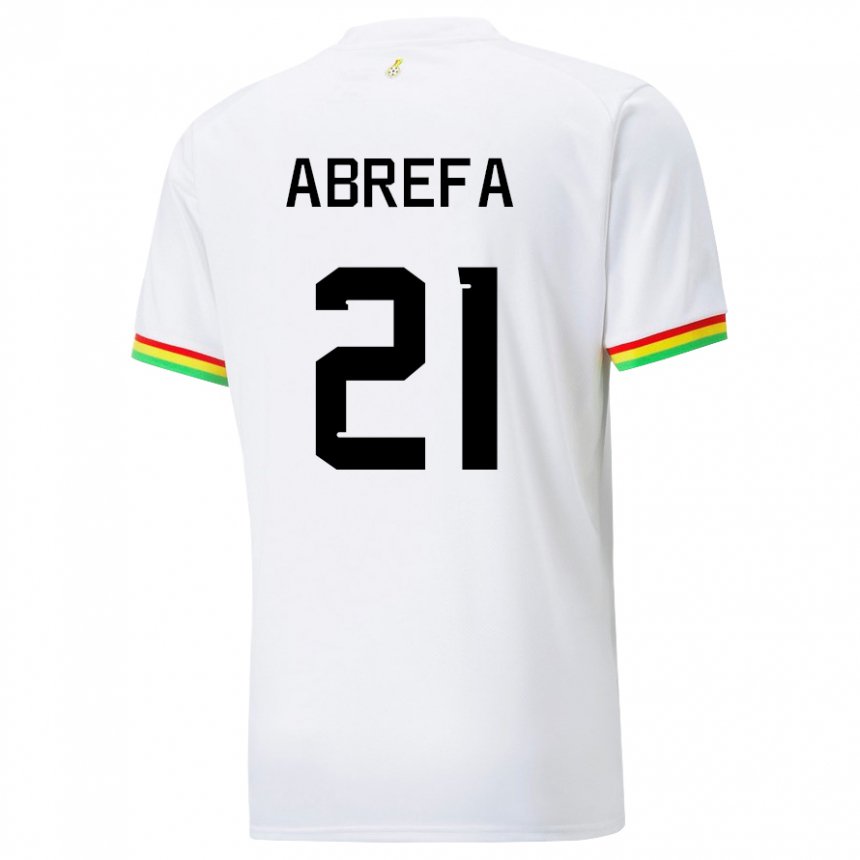 Heren Ghanees Kelvin Abrefa #21 Wit Thuisshirt Thuistenue 22-24 T-shirt