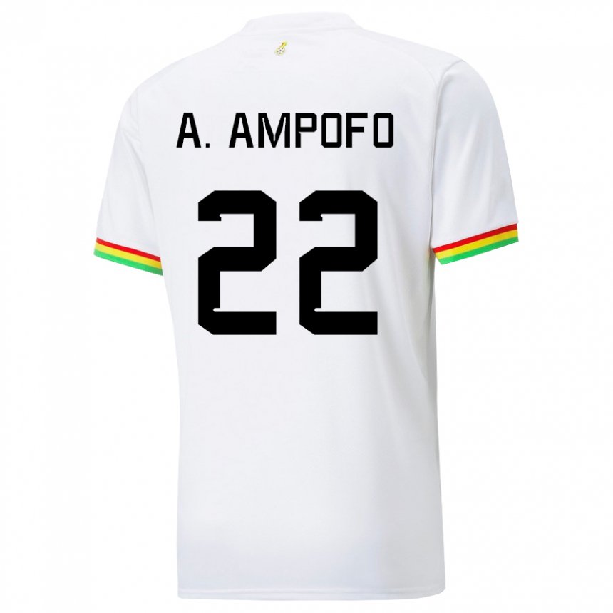 Heren Ghanees Eugene Amankwah Ampofo #22 Wit Thuisshirt Thuistenue 22-24 T-shirt