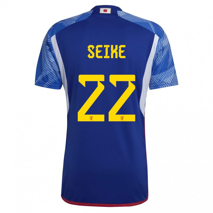 Heren Japans Kiko Seike #22 Koningsblauw Thuisshirt Thuistenue 22-24 T-shirt