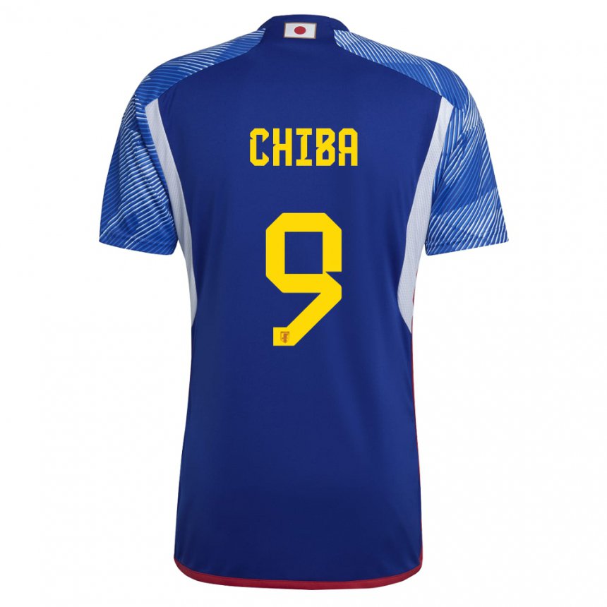 Heren Japans Kanta Chiba #9 Koningsblauw Thuisshirt Thuistenue 22-24 T-shirt