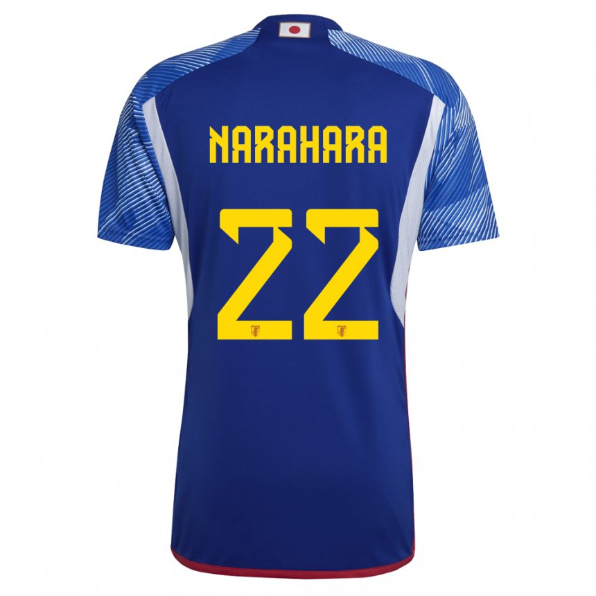 Heren Japans Yoshiki Narahara #22 Koningsblauw Thuisshirt Thuistenue 22-24 T-shirt