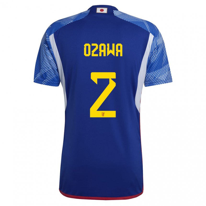 Heren Japans Haruki Ozawa #2 Koningsblauw Thuisshirt Thuistenue 22-24 T-shirt