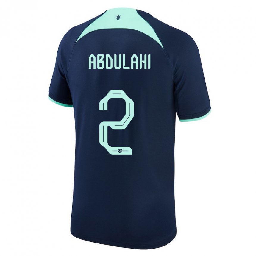 Heren Australisch Idrus Abdulahi #2 Donkerblauw Uitshirt Uittenue 22-24 T-shirt