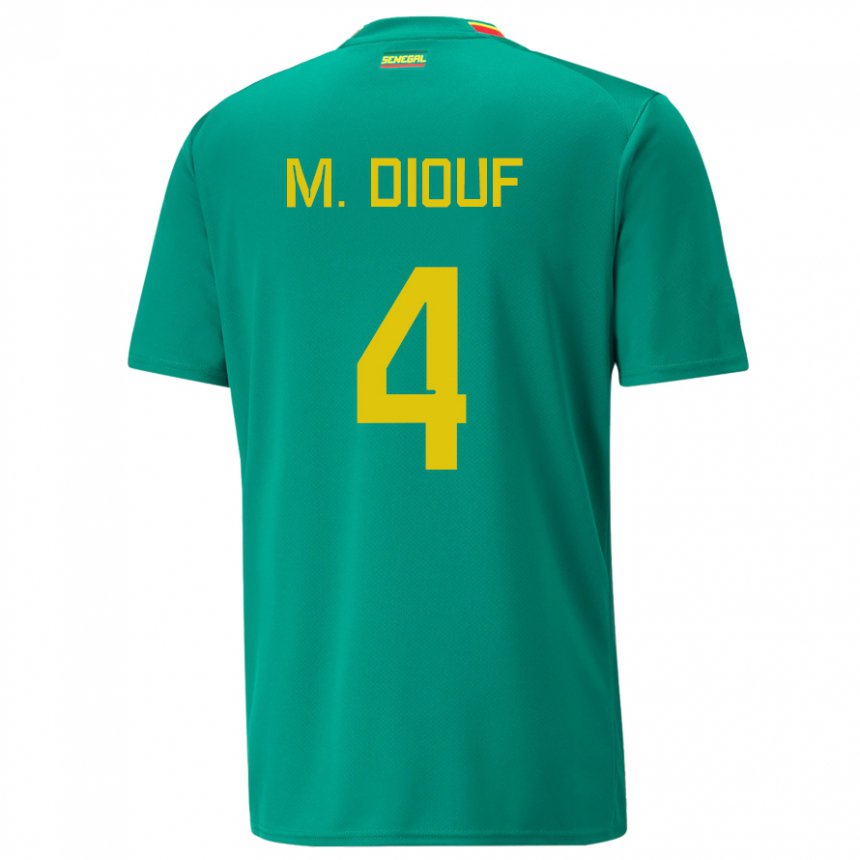 Heren Senegalees Mame Diarra Diouf #4 Groente Uitshirt Uittenue 22-24 T-shirt