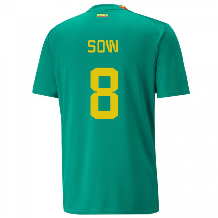 Heren Senegalees Mbayang Sow #8 Groente Uitshirt Uittenue 22-24 T-shirt